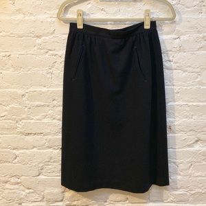 Vintage navy blue wool skirt